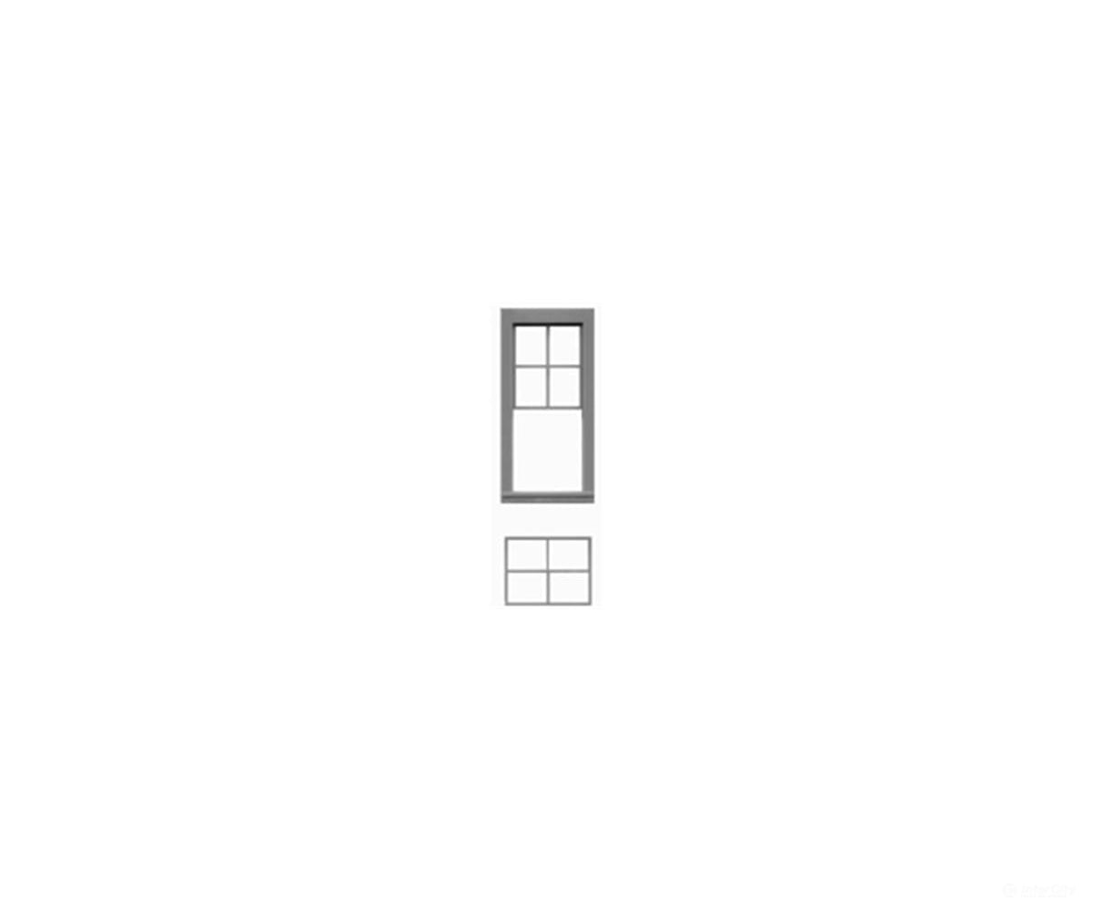 Tichy Train Group 8088 Windows - Double Hung pkg(12) -- 34 x 88’’ (Fits.44 x.98’’) 4/4 w/Separate Adjustable Sash