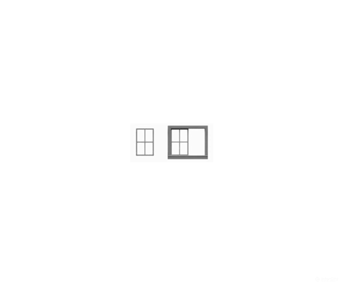 Tichy Train Group 8089 Windows pkg(12) -- 52 x 42’’ (Fits.65 x.53’’) 4/4 Horizontal Slider w/Adjustable Right Hand Sash