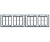 Tichy Train Group 8094 Windows - Double Hung Pkg(4) -- Three 1/1 Single Window; Scale 100 X 92 (Fits