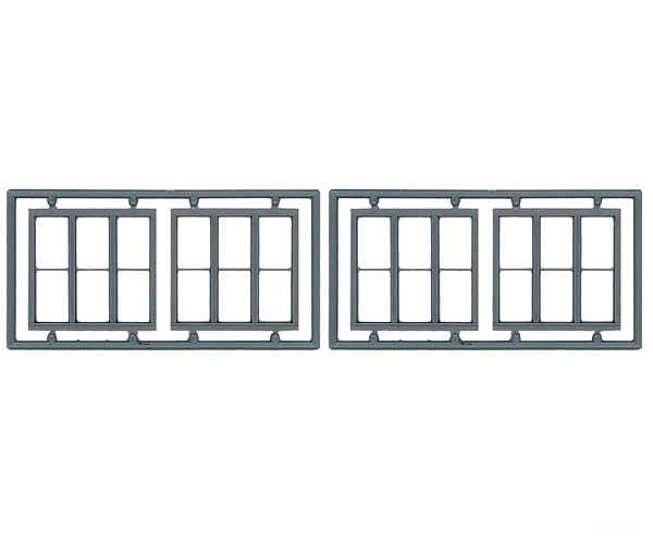 Tichy Train Group 8094 Windows - Double Hung Pkg(4) -- Three 1/1 Single Window; Scale 100 X 92 (Fits