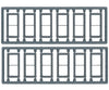Tichy Train Group 8097 Windows - Double Hung Pkg(12) -- 1/1; Scale 28 X 64 (Fits .37 .825 Opening)