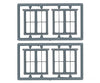 Tichy Train Group 8098 Windows - Double Hung Pkg(6) -- Two 2/2 Single Window; Scale 63 X 69 (Matches
