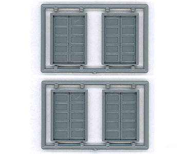 Tichy Train Group 8124 Double Doors - 5 Panel Pkg(4) -- 54 X 80 (Fits .66 .975 Opening) Scratch