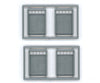 Tichy Train Group 8125 Freight Door W/5 Lite Transom - Pkg(4) -- 72 X 108 (Fits .95 1.29 Opening)