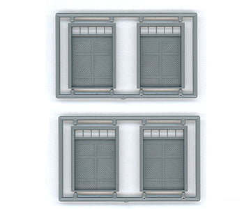 Tichy Train Group 8125 Freight Door W/5 Lite Transom - Pkg(4) -- 72 X 108 (Fits .95 1.29 Opening)