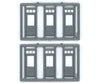 Tichy Train Group 8130 1 Lite Residential Door W/3 Transom - Pkg(6) -- 36 X 96 (Fits .45 1.15