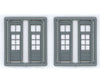 Tichy Train Group 8132 6-Lite Door W/2 Lite Transom - Pkg(4) -- 33 X 110 (Fits Opening .42 1.31)