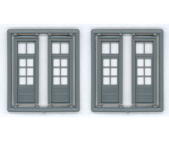 Tichy Train Group 8132 6-Lite Door W/2 Lite Transom - Pkg(4) -- 33 X 110 (Fits Opening .42 1.31)