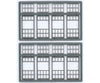 Tichy Train Group 8133 Masonry Windows - Industrial/Roundhouse W/Separate Tilt Out Pkg(8) -- 20-Pane