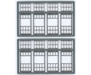 Tichy Train Group 8133 Masonry Windows - Industrial/Roundhouse W/Separate Tilt Out Pkg(8) -- 20-Pane