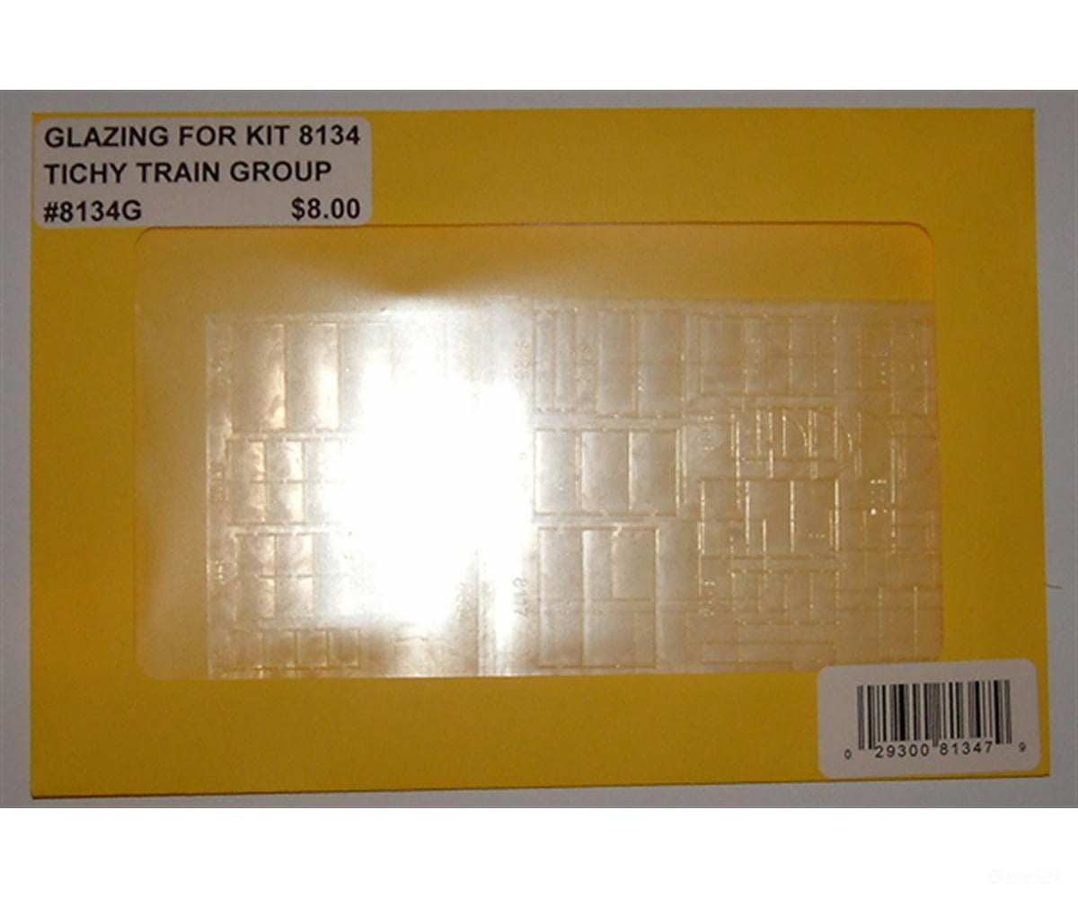 Tichy Train Group 8134G Precut Glazing Pack -- Use With #293-8134 (Sold Separately) - Scratch Building Supplies