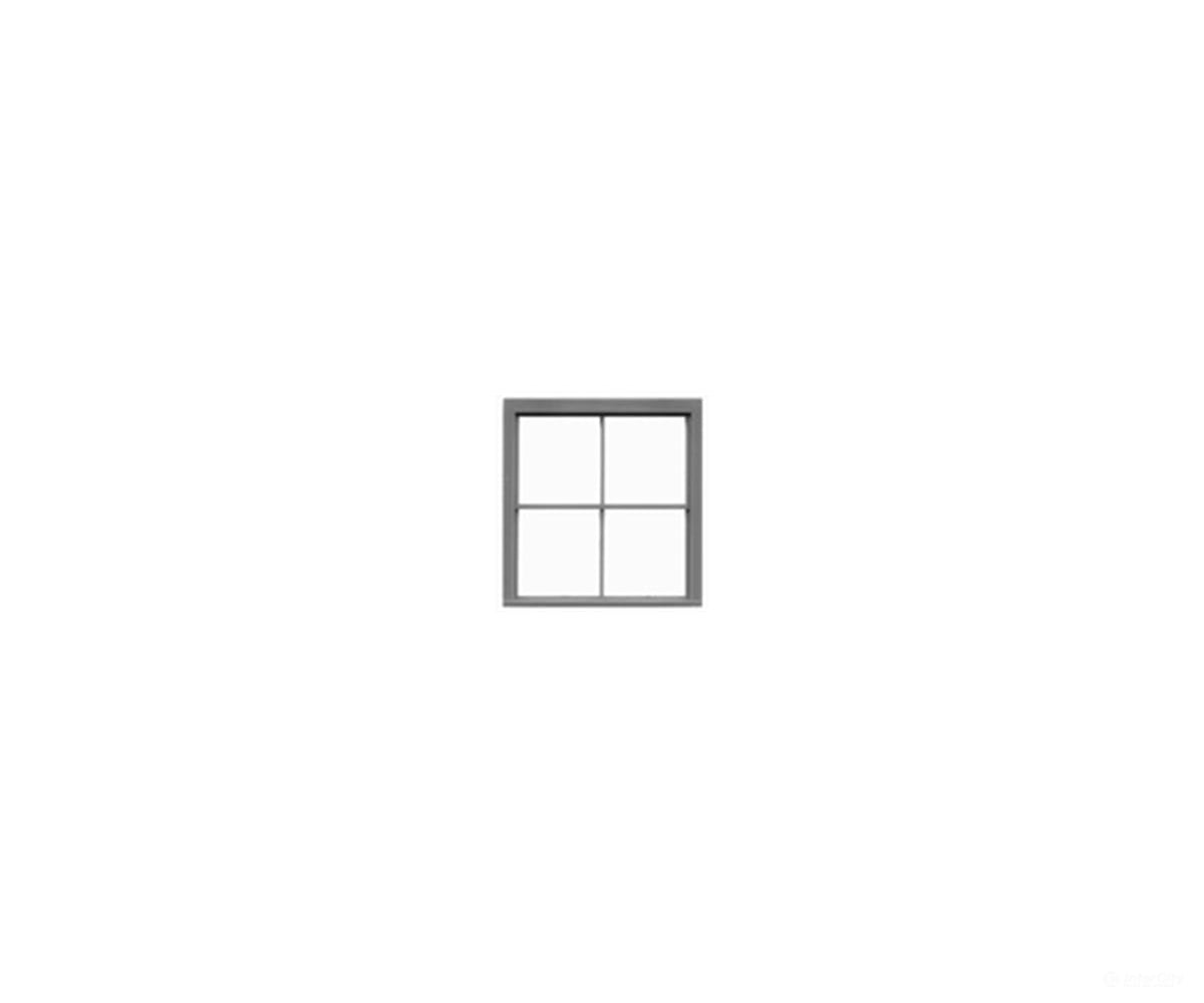 Tichy Train Group 8138 Windows - Double Hung -- 2/2 Storefront Scale 76 x 82’’; Fits.925 x.98’’ Opening pkg(6)