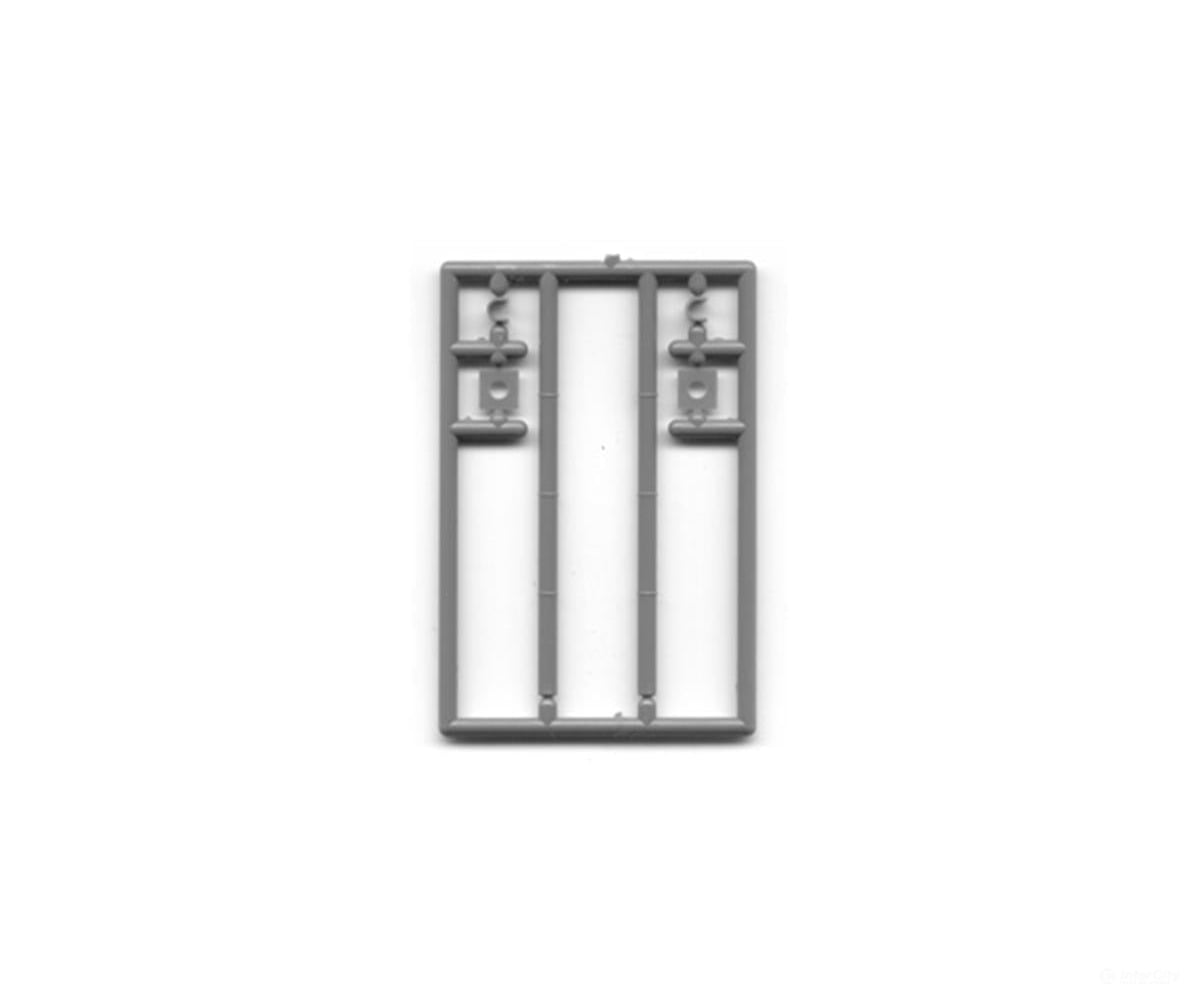 Tichy Train Group 8141 Stovepipe with Rain Cap & Flashing pkg(4) -- Gray Styrene - Scratch Building Supplies
