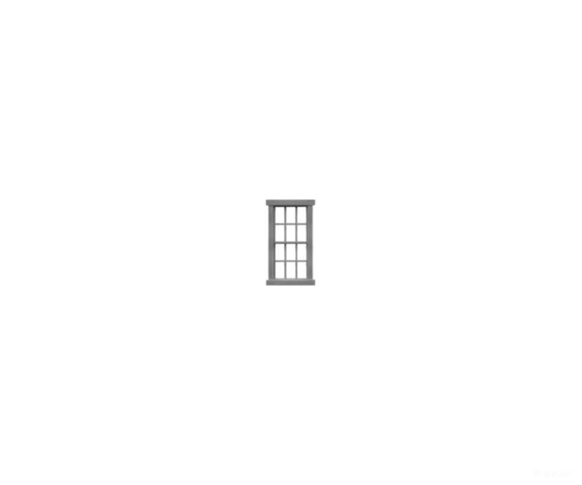 Tichy Train Group 8153 6/6 Double Hung Window pkg(12) -- Scale 30 x 66’’; Fits.385 x.81’’ Opening - Scratch Building