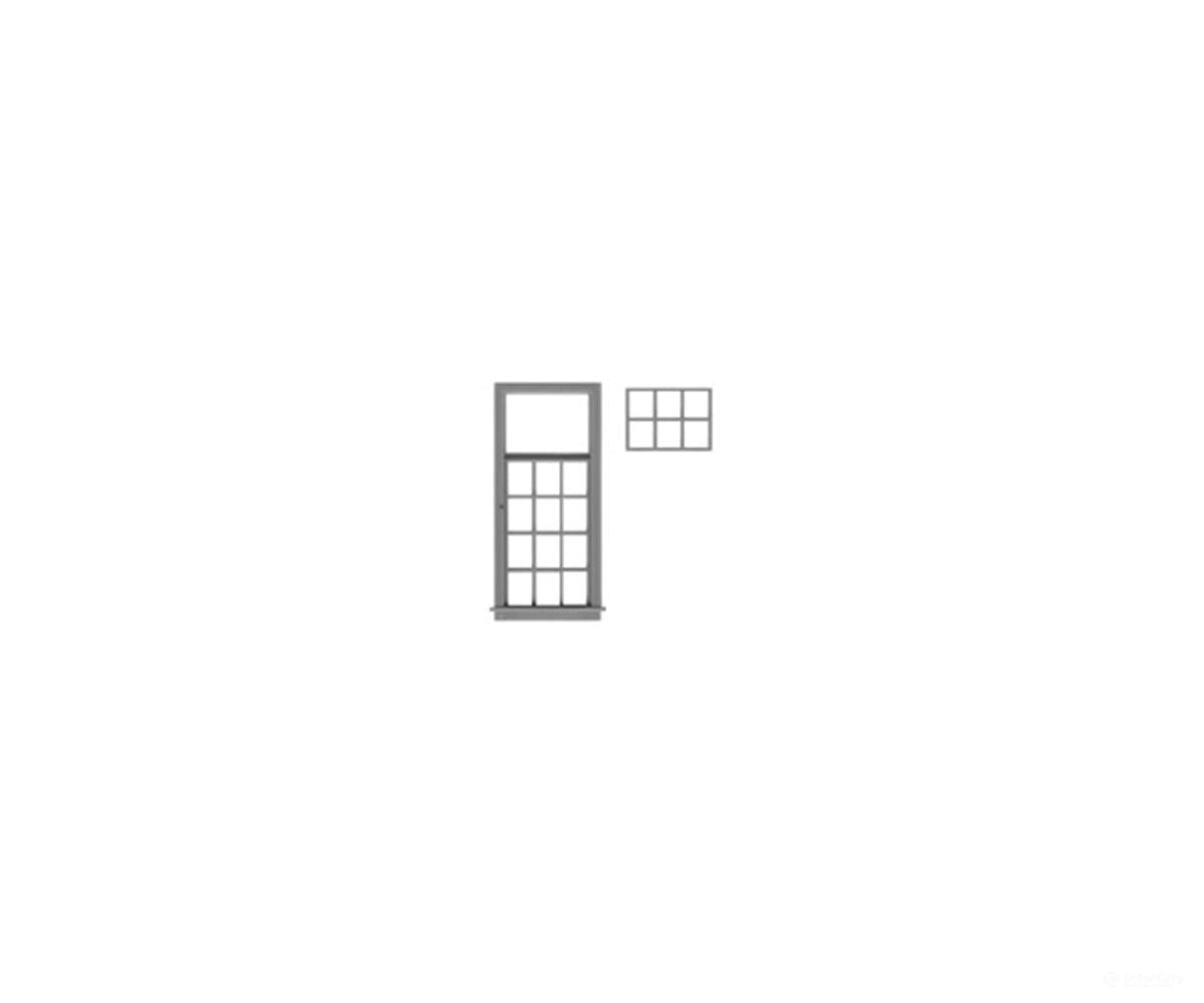 Tichy Train Group 8157 18-Pane Top Tilt Out Industrial Window pkg(8) -- Scale 35 x 94’’ (Fits.47 x 1.10’’ Opening)