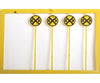 Tichy Train Group 8176 Railroad Crossing Highway Warning Sign -- Modern Yellow & Black Pkg(20)