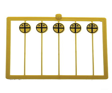 Tichy Train Group 8177 Railroad Crossing Highway Warning Sign -- Early Pre-1950 Style Yellow & Black