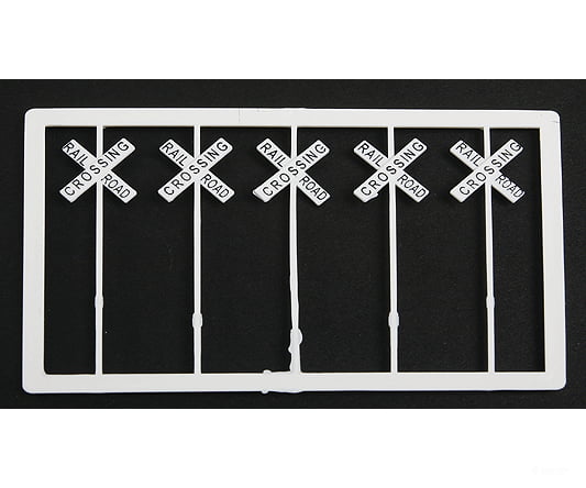 Tichy Train Group 8178 Railroad Crossbuck Warning Sign -- Modern Us Style Crossing Lettering Pkg(20)