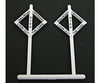 Tichy Train Group 8179 Railroad Crossing Warning Sign Pkg(10) -- Early Diamond Style - Look Out For