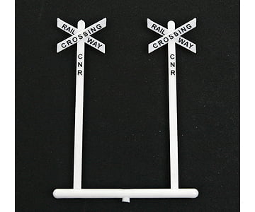 Tichy Train Group 8180 Railroad Crossbuck Warning Sign -- Canadian-Style W/Railway Crossing Cn