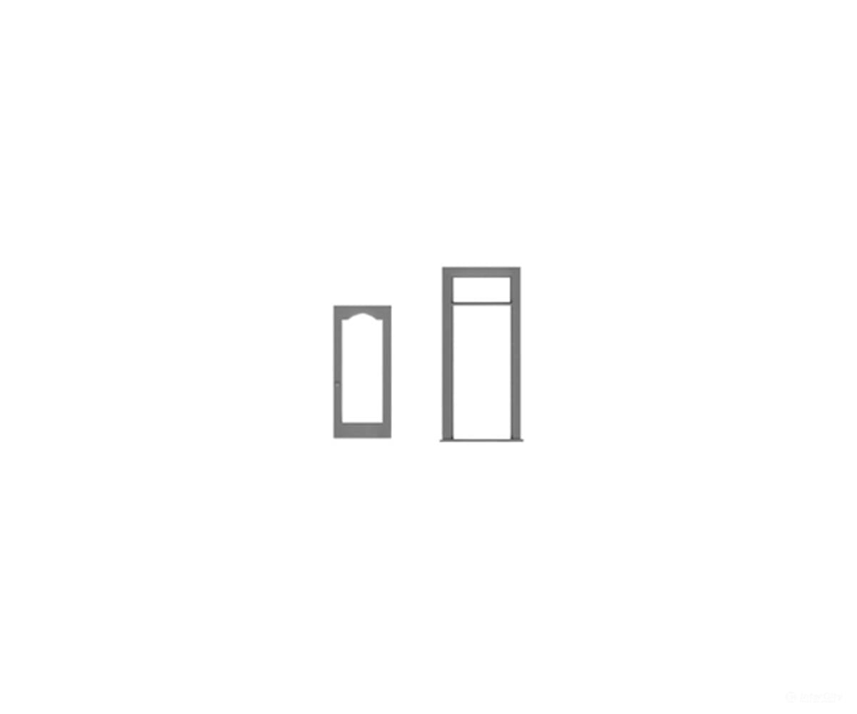 Tichy Train Group 8194 Storefront Glass Door w/Separate Frame w/Transom pkg(3) -- Scale 36 x 80’’ (Fits.46 x 1.178’’