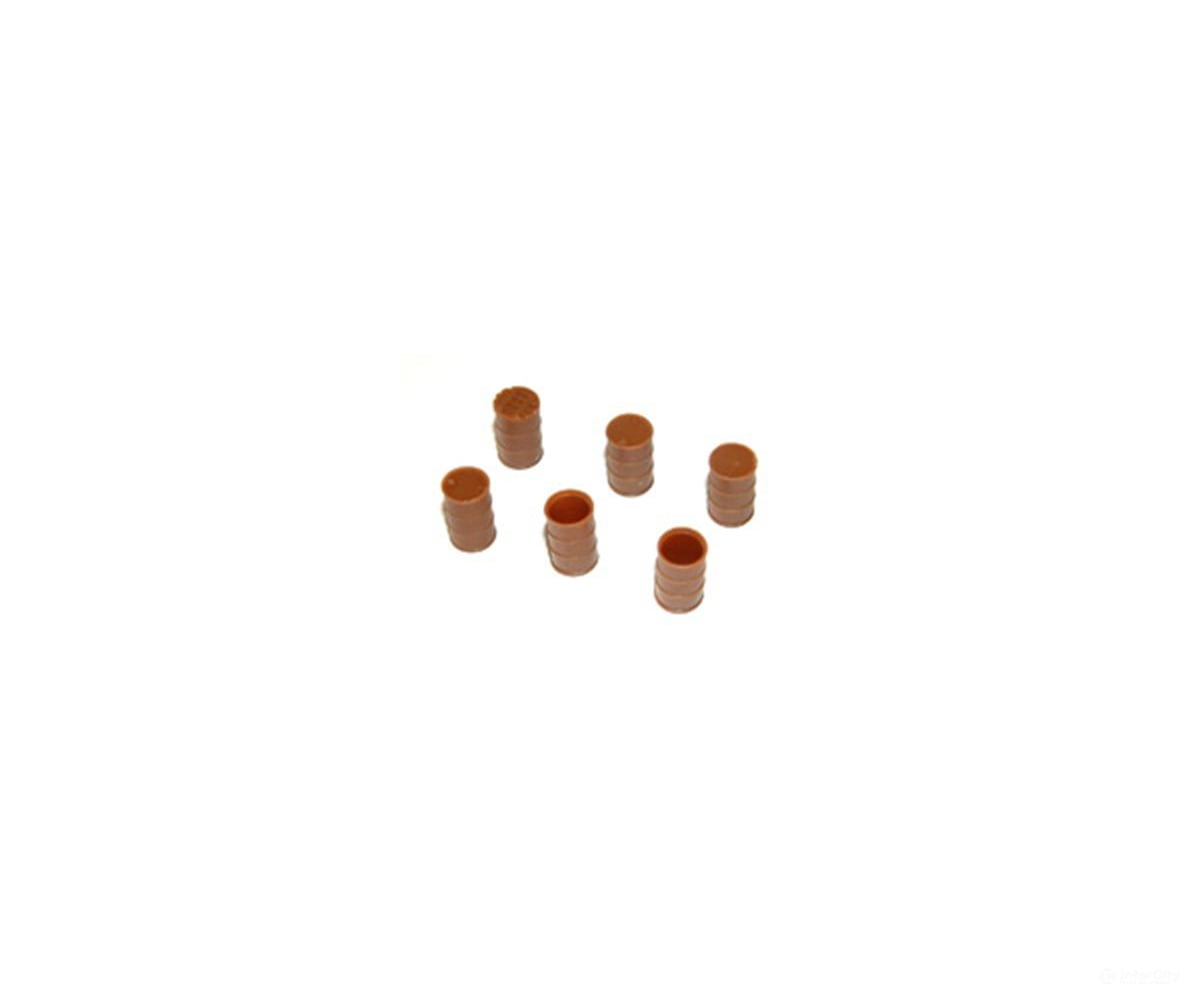 Tichy Train Group 8211 55-Gallon Drum w/Separate Lids - Kit (Plastic) -- With Wood Fire Lids & Steel Top pkg(12)