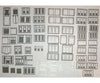 Tichy Train Group HO 8220 Styrene Door Assortment -- 76 Doors 36 Styles - Scratch Building Supplies