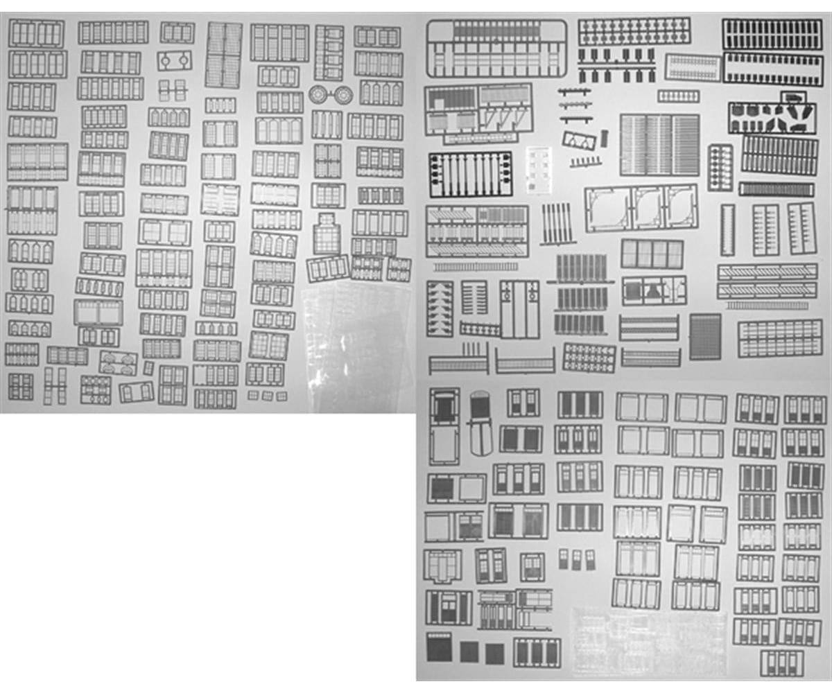 Tichy Train Group HO 8222 Styrene Architectural Part Assortment -- 836 Pieces - Scratch Building Supplies