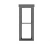 Tichy Train Group 8238 1/1 Double Hung Window -- Pkg(12) Scratch Building Supplies