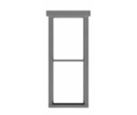 Tichy Train Group 8244 1/1 Double Hung Window -- Pkg(12) Scratch Building Supplies
