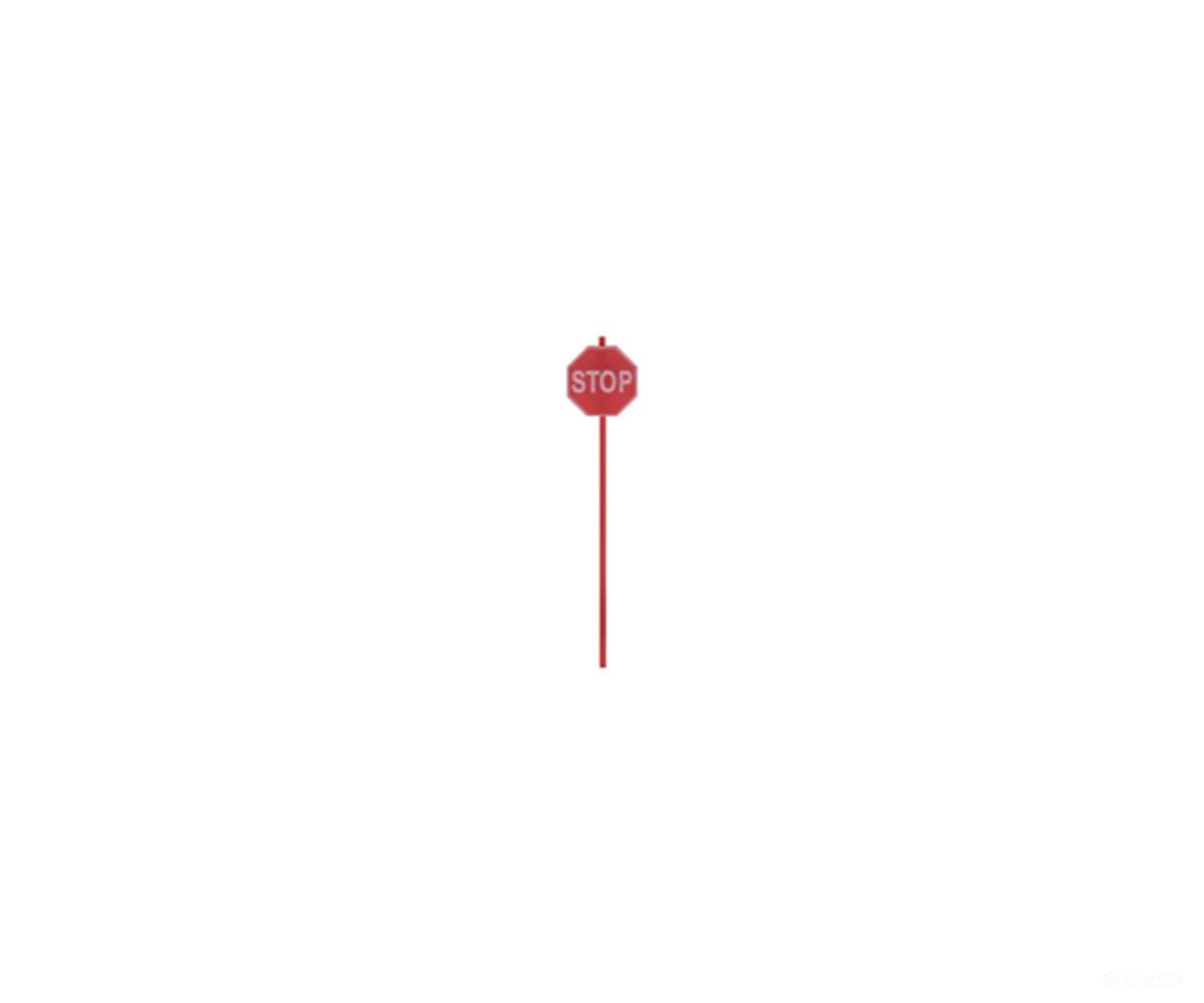 Tichy Train Group 8247 Modern Stop Sign -- Red pkg(15) - Scenery Details