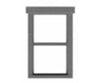 Tichy Train Group 8250 1/1 Double-Hung Window W/Fancy Top Trim -- #1 Pkg(12) Scratch Building