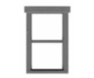 Tichy Train Group 8250 1/1 Double-Hung Window W/Fancy Top Trim -- #1 Pkg(12) Scratch Building