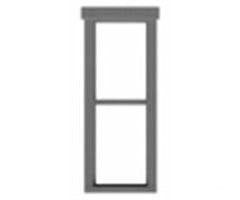 Tichy Train Group 8251 1/1 Double Hung Window W/Fancy Top Trim -- #2 Pkg(12) Scratch Building
