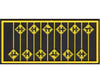 Tichy Train Group 8252 Highway Grade Crossing Warning Signs -- Yellow W/Black Print Pkg(12) Scenery