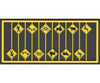 Tichy Train Group 8253 Highway Picture Warning Signs -- Yellow W/Black Print 12 Pieces 2 Each Of 6