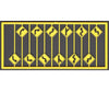 Tichy Train Group 8254 Highway Road Path (Arrow) Warning Signs -- Yellow W/Black Print 12 Pieces 2