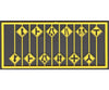 Tichy Train Group 8255 Highway Road Path (Arrow) Warning Signs -- Yellow W/Black Print 12 Different