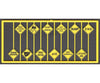 Tichy Train Group 8256 Highway Written Warning Signs -- Yellow W/Black Print 12 Different Scenery