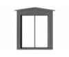 Tichy Train Group 8303 2-Pane Peaked Window With Precut Glazing -- Scale 36 X 44 91.4 112Cm Pkg(12)