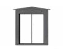 Tichy Train Group 8303 2-Pane Peaked Window With Precut Glazing -- Scale 36 X 44 91.4 112Cm Pkg(12)