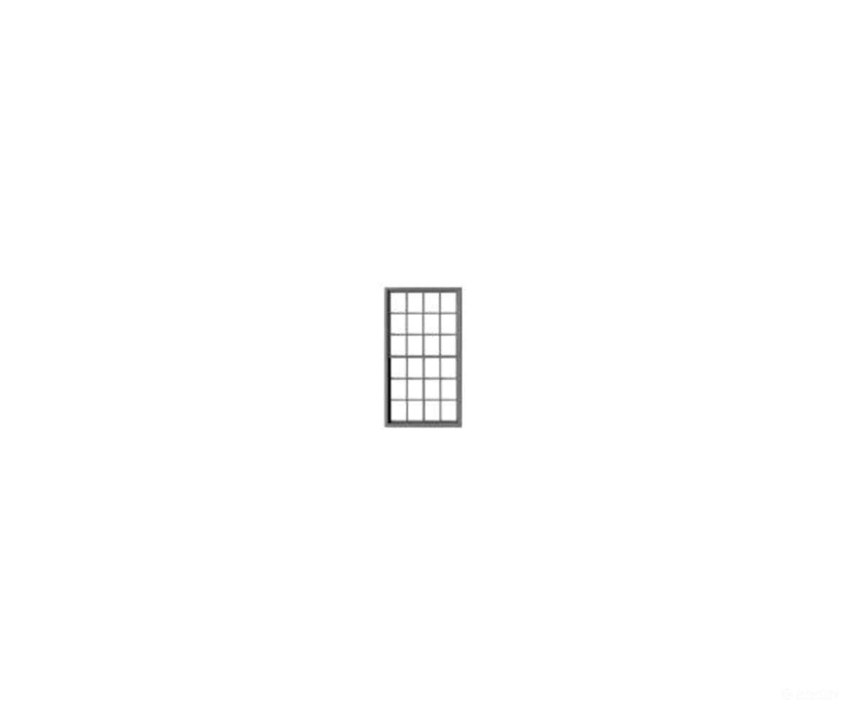 Tichy Train Group 8307 12-12 Double-Hung Masonry Window With Glazing And Shades -- 48 X 86 Scale