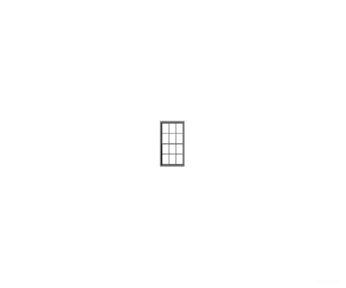 Tichy Train Group 8308 6-6 Double-Hung Masonry Window With Glazing And Shades -- 38 X 68 Scale (Fits
