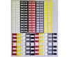 Tichy Train Group 8319 55-Gallon Drums With Wood And Steel Lids -- 12 Each: White Gray Yellow Red