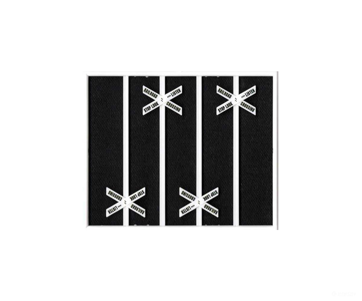 Tichy Train Group 8331 60-Degree Crossbucks -- Stop Look Listen Railroad Crossing Pkg(8) Scenery