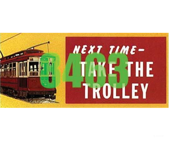 Tichy Train Group 8463 1920-1940S Next Time Take The Trolley Billboard - Kit Scenery Details