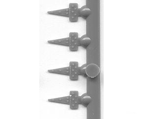 Tichy Train Group Ho Hinges (Gray Styrene; .010 Thick) - Triangular Style Pkg(45) Parts