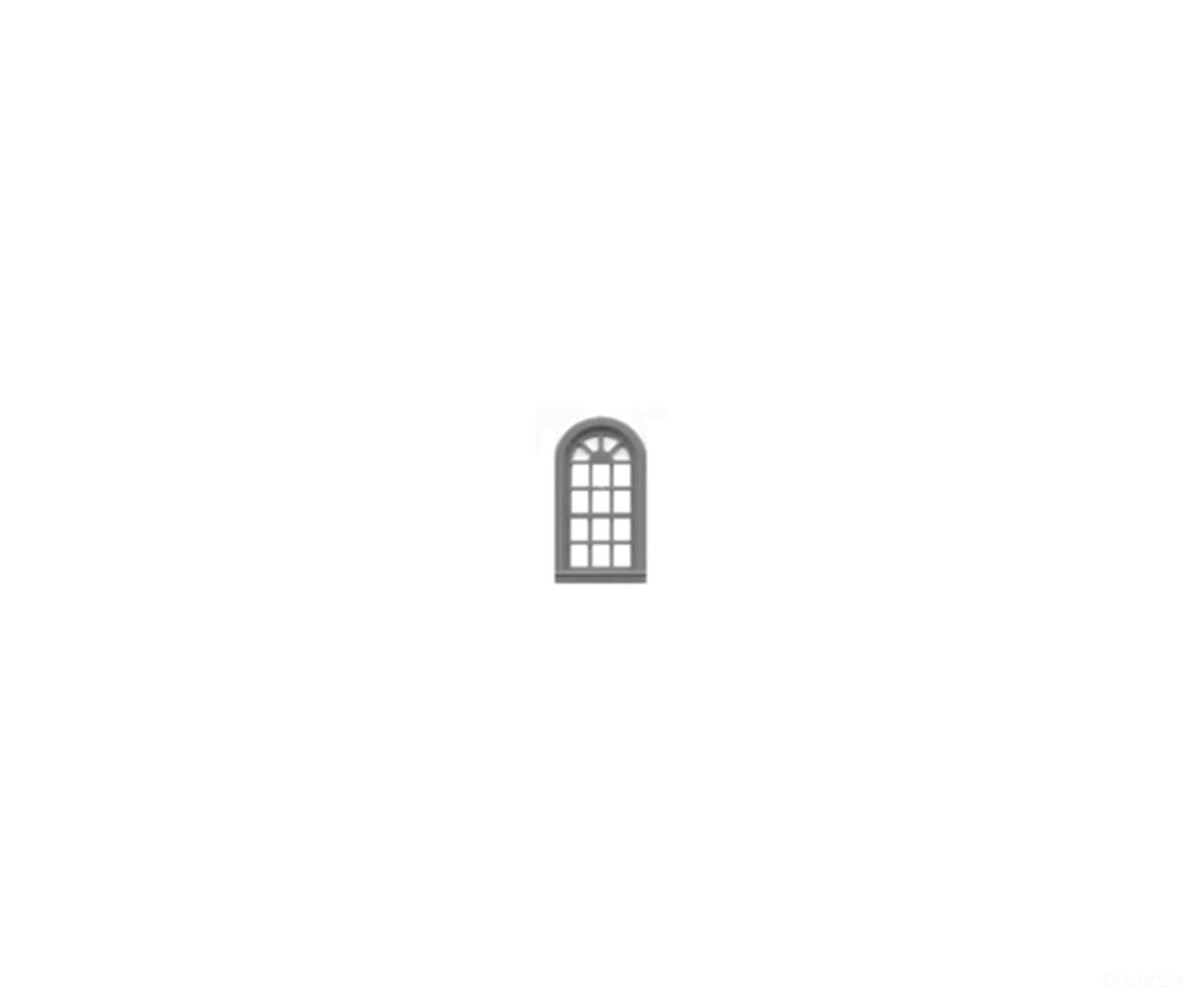 Tichy Train Group 2506 Windows - Round Top pkg(12) -- Scale 55’’ Wide x 107’’ High (Fits.38 x.67’’ Opening) - Scratch