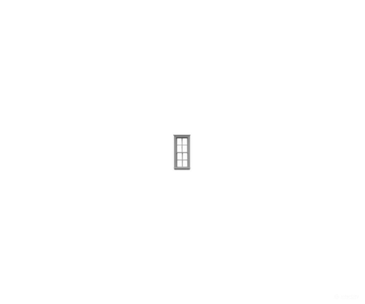 Tichy Train Group N 2512 Windows - Double Hung pkg(12) -- 30 x 80’’ (Fits.21 x.52’’) 4/4 - Scratch Building Supplies