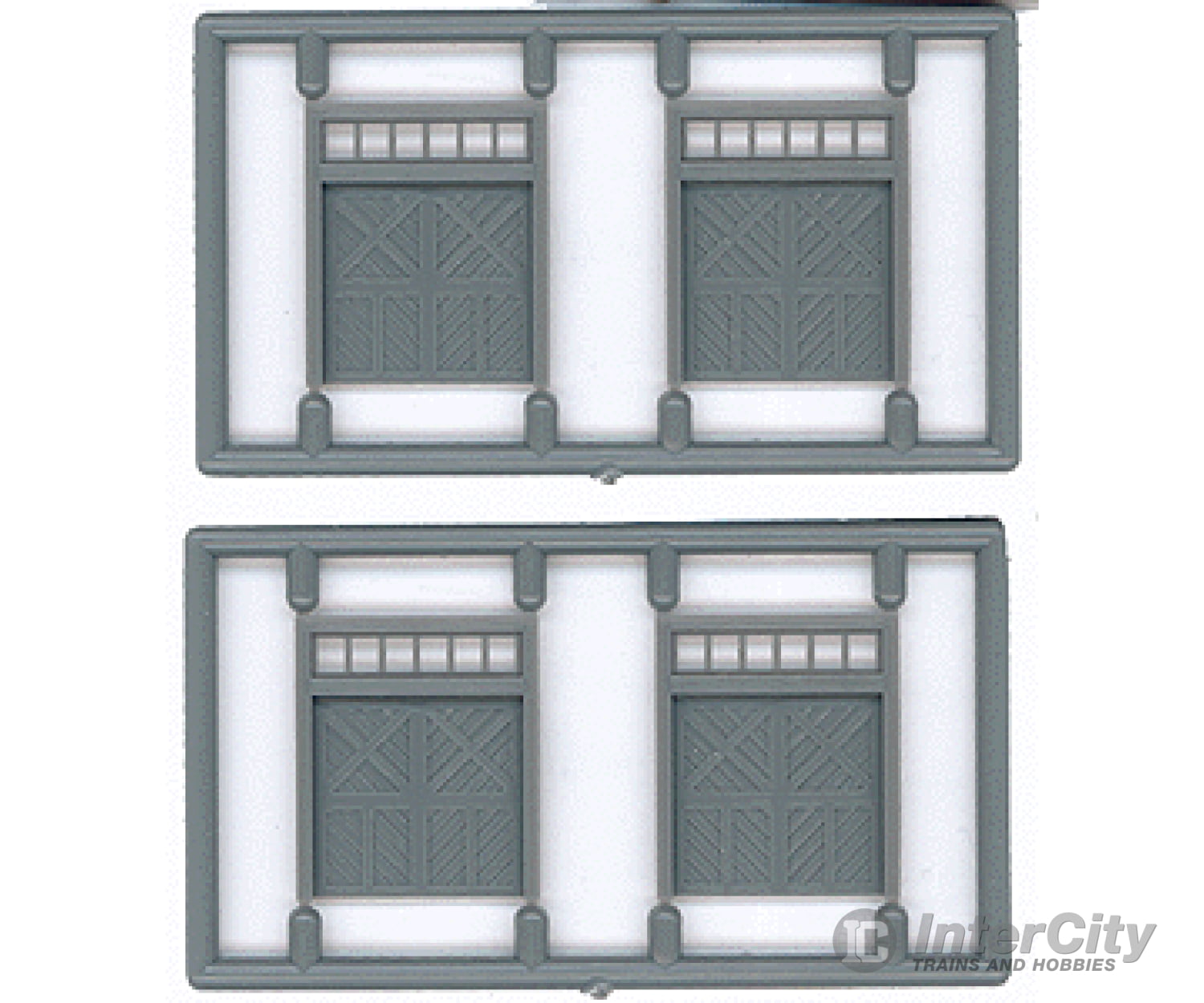 Tichy Train Group N 2515 Doors - Pkg(4) -- Baggage Door With Transom Scratch Building Supplies